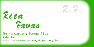 rita havas business card